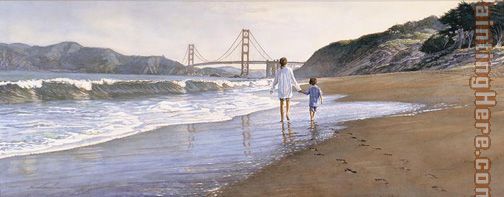 Morning at Bakers Beach painting - Steve Hanks Morning at Bakers Beach art painting